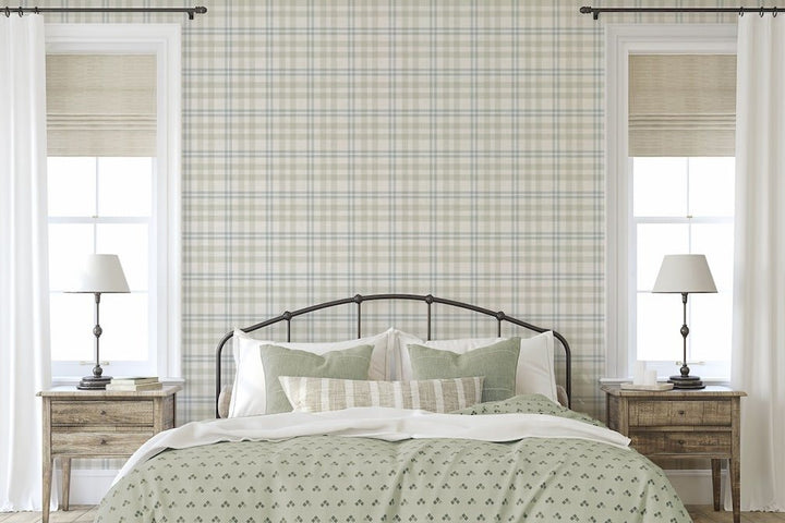  - Arthouse Countryside Check Natural Wallpaper - 294606 - Decor Warehouse