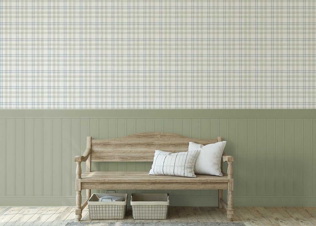  - Arthouse Countryside Check Natural Wallpaper - 294606 - Decor Warehouse