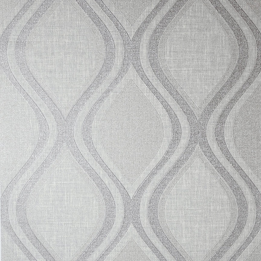  - Arthouse Curve Grey Wallpaper - 295101 - Decor Warehouse