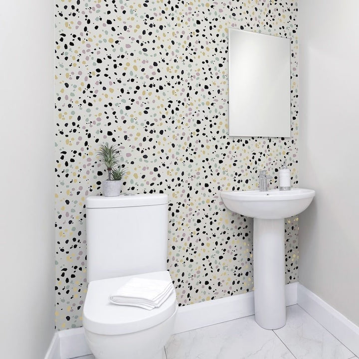  - Arthouse Dalmatian Pastel Multi Wallpaper - 909708 - Decor Warehouse