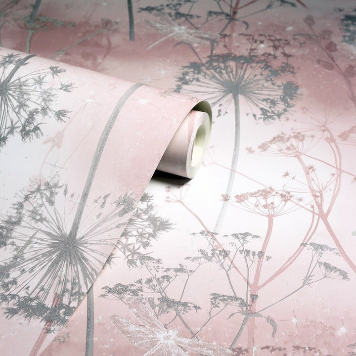  - Arthouse Damselfly Blush Wallpaper - 692305 - Decor Warehouse