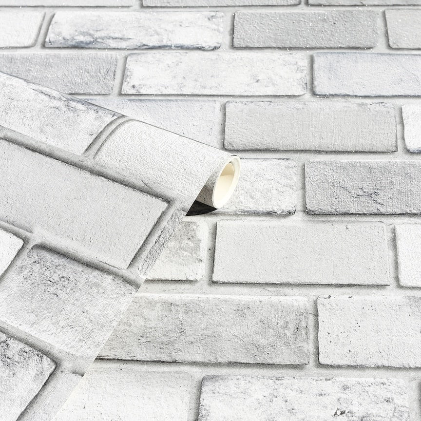  - Arthouse Diamond Brick Silver Wallpaper - 669401 - Decor Warehouse