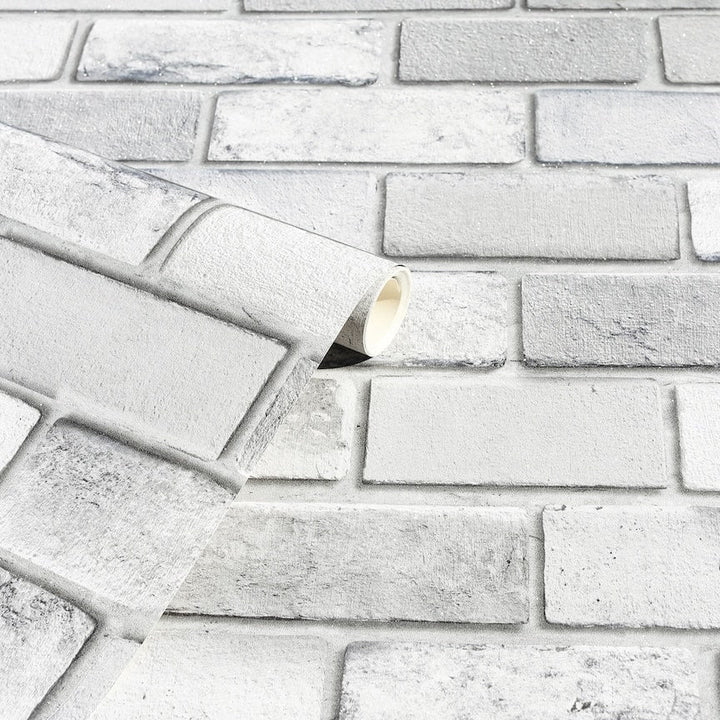  - Arthouse Diamond Brick Silver Wallpaper - 669401 - Decor Warehouse