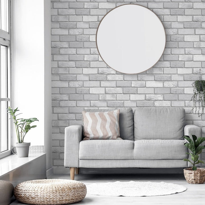  - Arthouse Diamond Brick Silver Wallpaper - 669401 - Decor Warehouse
