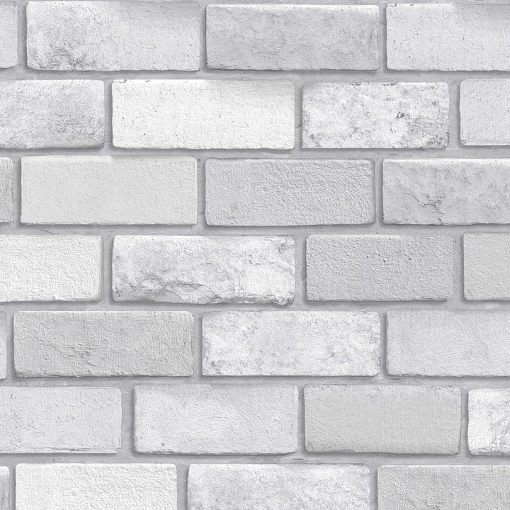  - Arthouse Diamond Brick Silver Wallpaper - 669401 - Decor Warehouse
