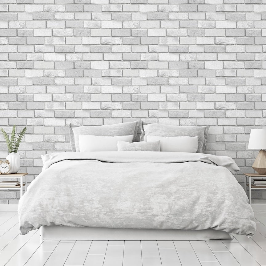  - Arthouse Diamond Brick Silver Wallpaper - 669401 - Decor Warehouse