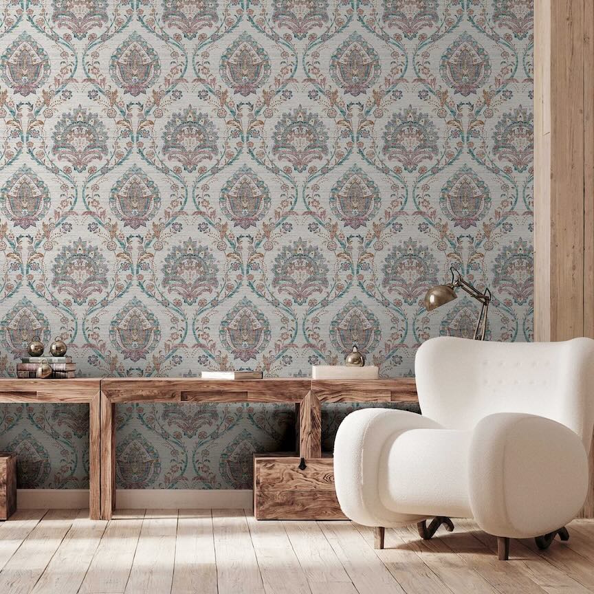  - Arthouse Fantastical Damask Multi Wallpaper - 296909 - Decor Warehouse