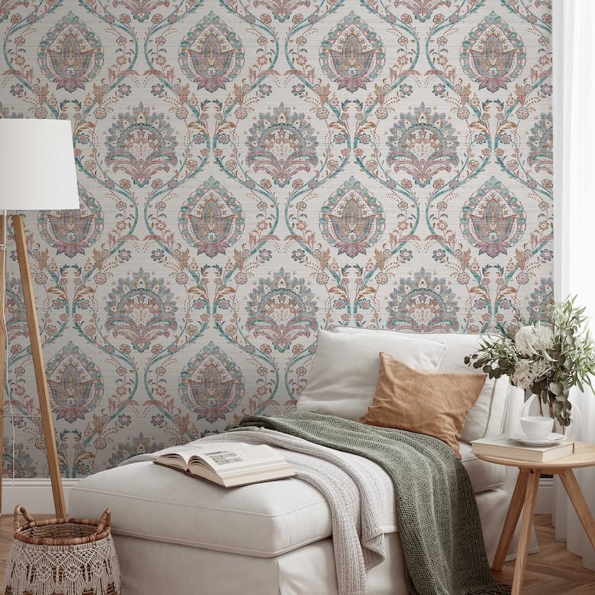  - Arthouse Fantastical Damask Multi Wallpaper - 296909 - Decor Warehouse