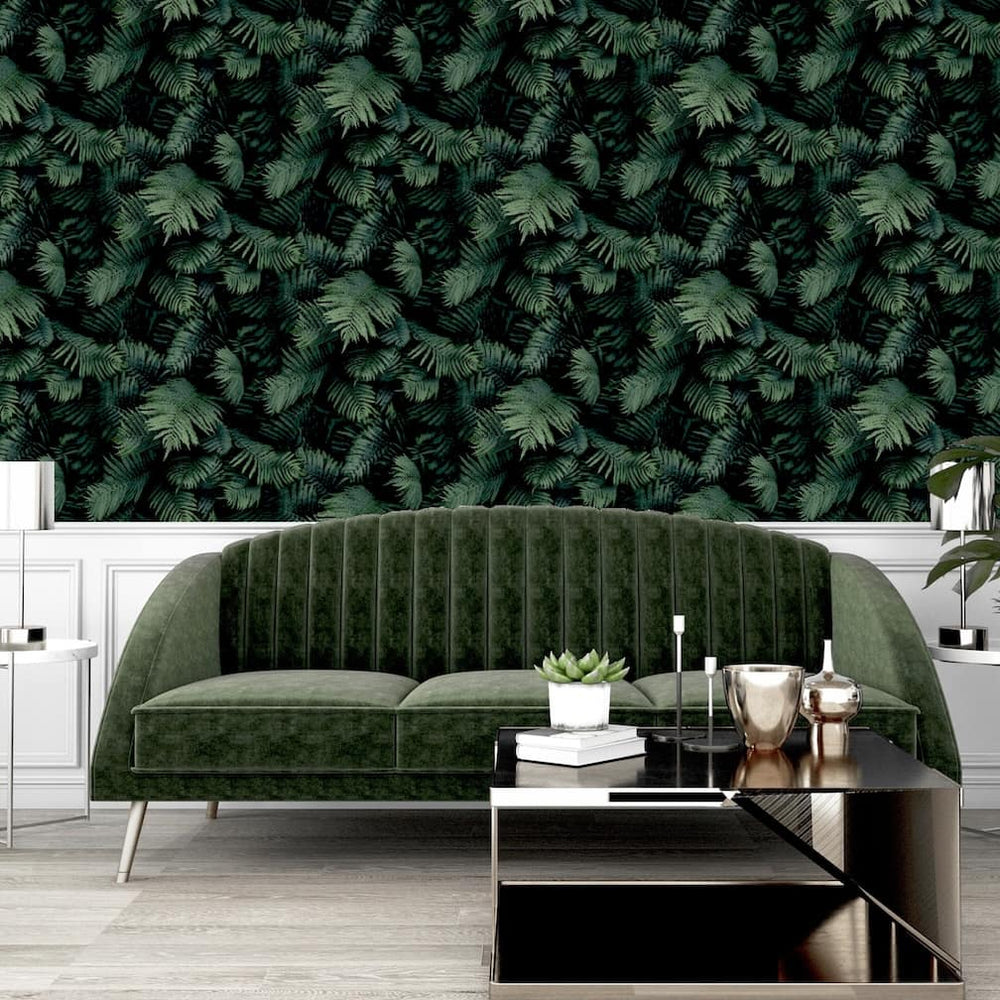 907601 - Arthouse - Arthouse Fern Wall Green Wallpaper - Decor Warehouse