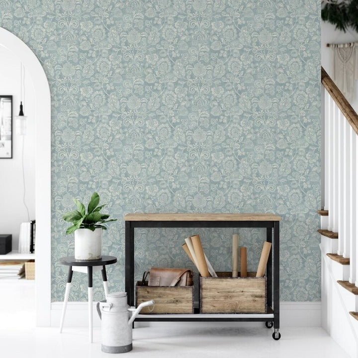 - Arthouse Heritage Trail Blue Wallpaper - 292905 - Decor Warehouse