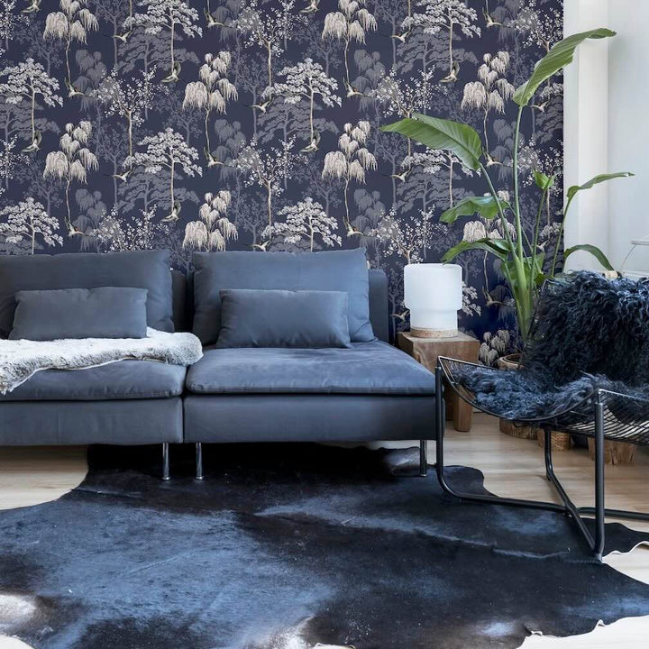 Arthouse Japanese Garden Blue Wallpaper - 908106