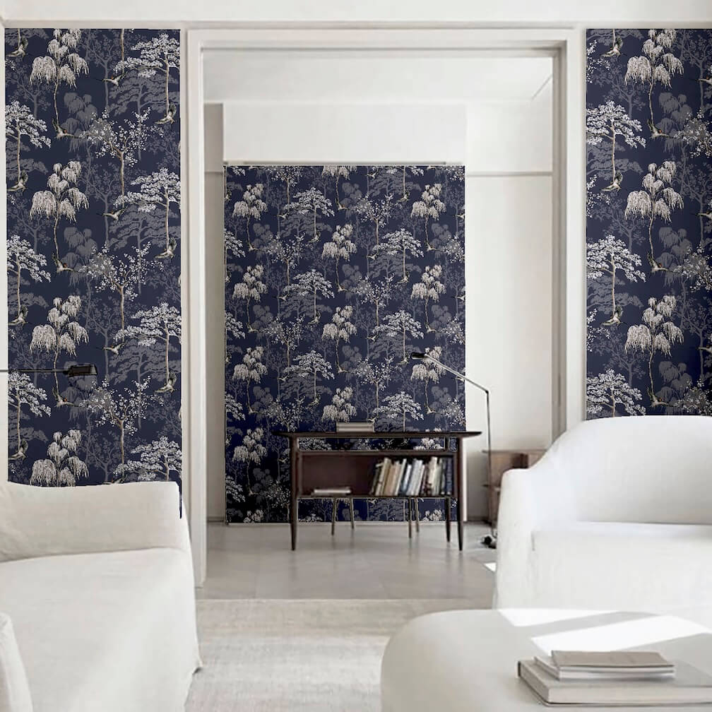 Arthouse Japanese Garden Blue Wallpaper - 908106