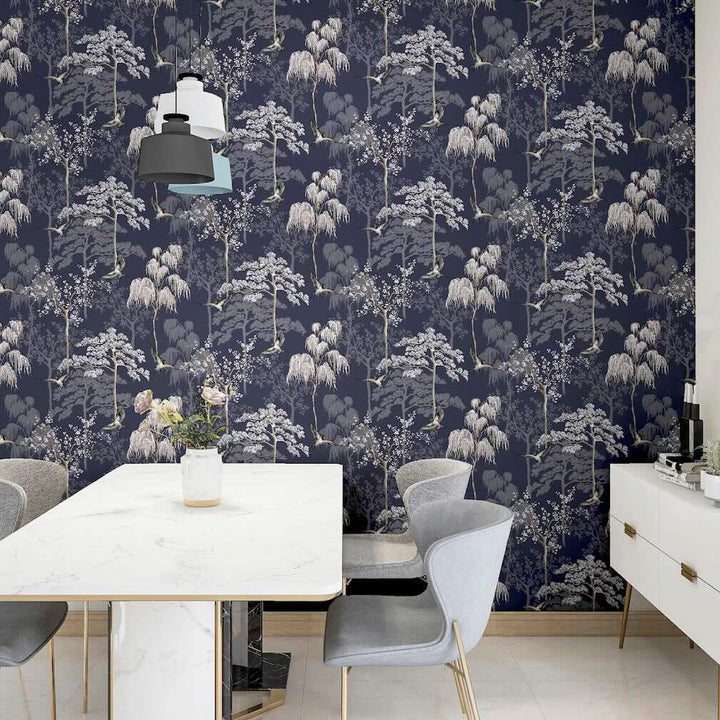 Arthouse Japanese Garden Blue Wallpaper - 908106