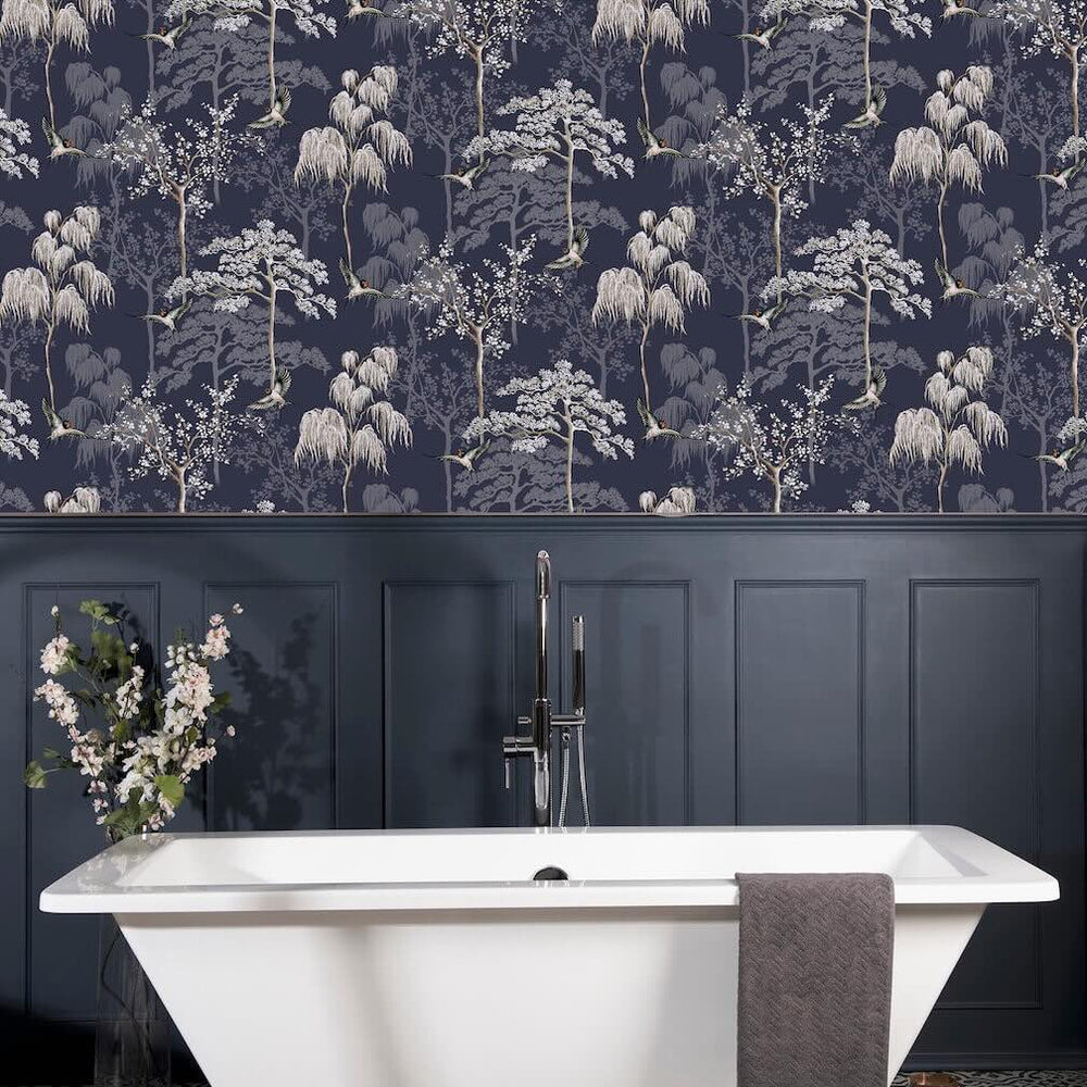 Arthouse Japanese Garden Blue Wallpaper - 908106