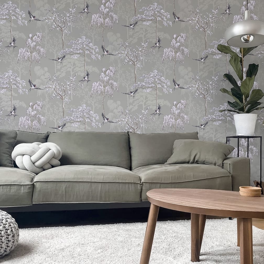 Arthouse Japanese Garden Grey Wallpaper - 908105