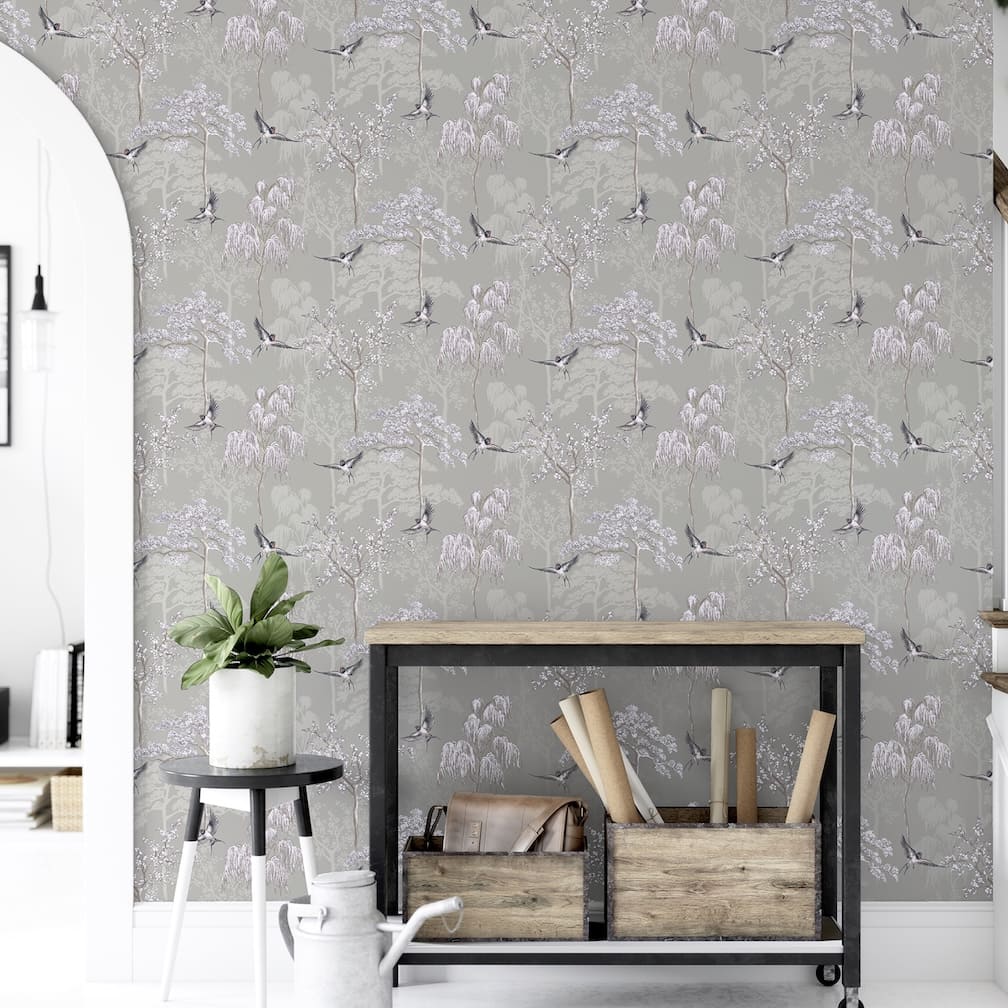 Arthouse Japanese Garden Grey Wallpaper - 908105
