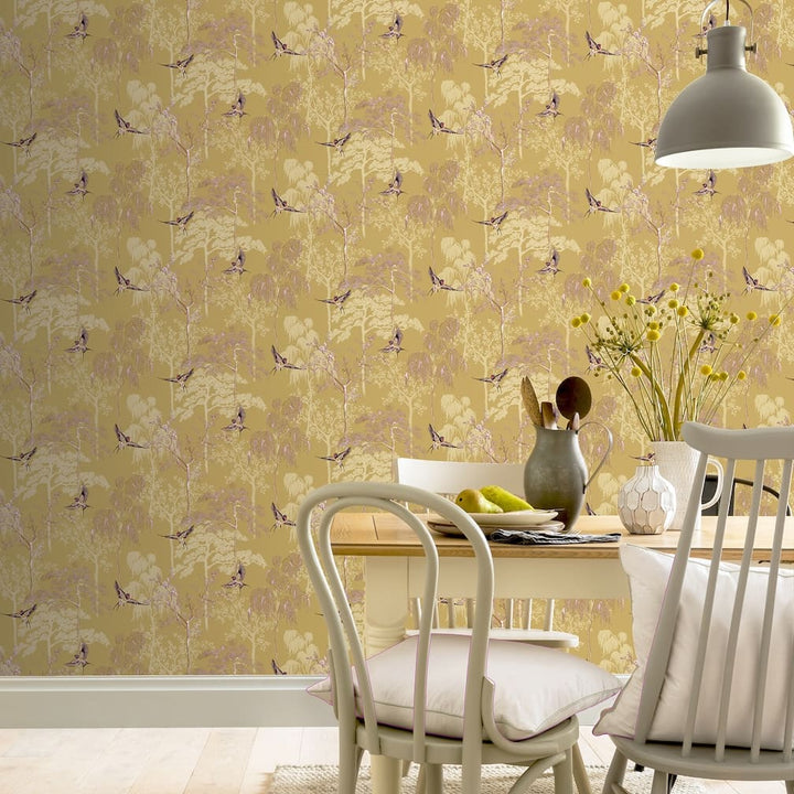 Arthouse Japanese Garden Ochre Wallpaper - 908002
