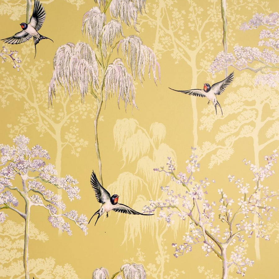 Arthouse Japanese Garden Ochre Wallpaper - 908002