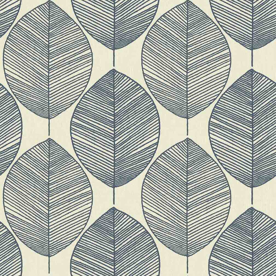  - Arthouse Leaves Blue Wallpaper - 925305 - Decor Warehouse