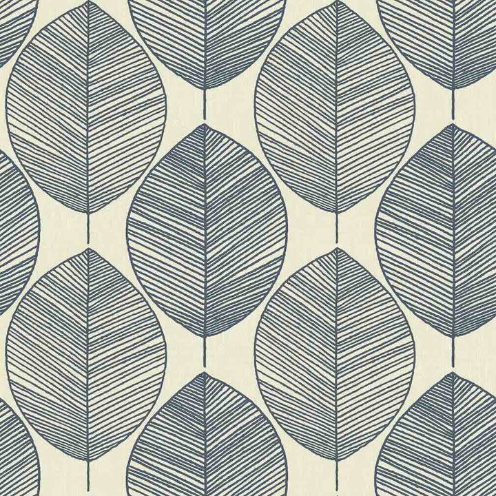 925305 - Arthouse - Arthouse Leaves Blue Wallpaper - Decor Warehouse