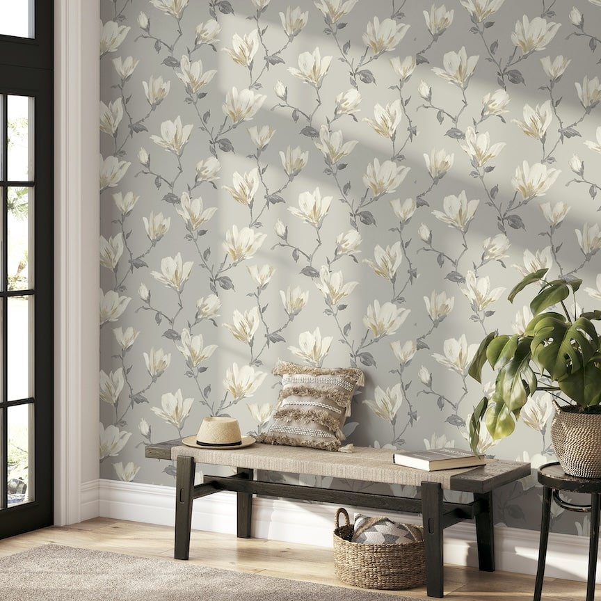 - Arthouse Lily Natural Floral Wallpaper - 925005 - Decor Warehouse
