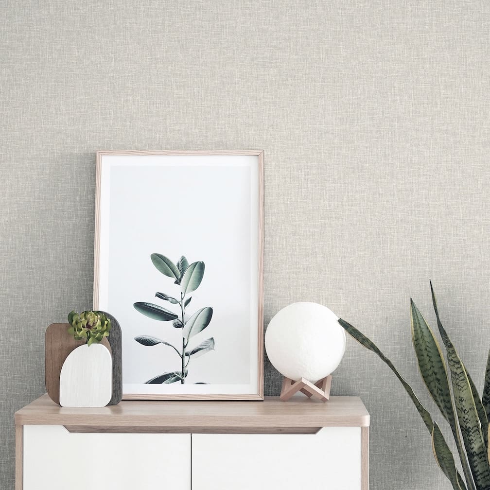 Arthouse Linen Texture Natural Wallpaper - 901704