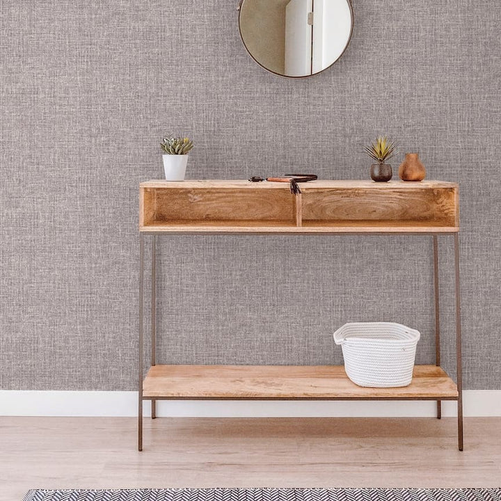  - Arthouse Luxe Hessian Mink Wallpaper - 295401 - Decor Warehouse