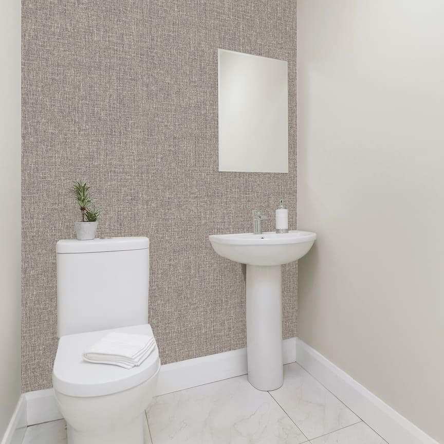  - Arthouse Luxe Hessian Mink Wallpaper - 295401 - Decor Warehouse