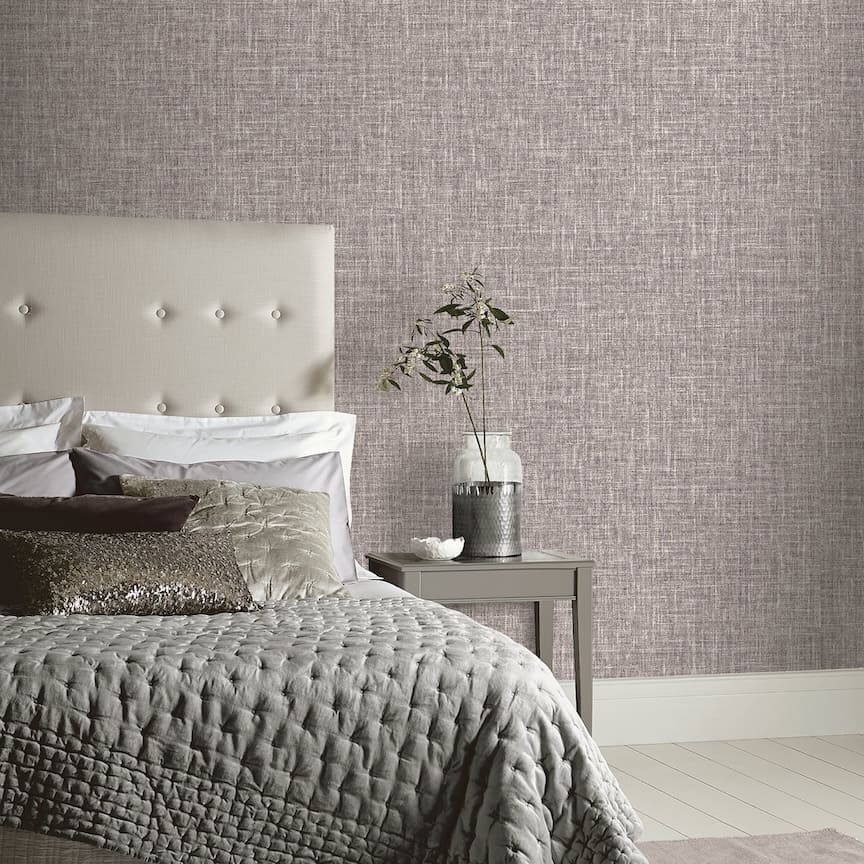  - Arthouse Luxe Hessian Mink Wallpaper - 295401 - Decor Warehouse