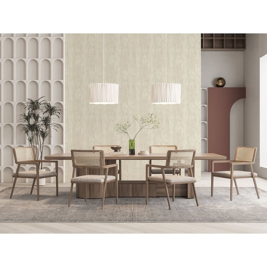  - Arthouse Luxe Timber Ivory Wallpaper - 100086AH - Decor Warehouse