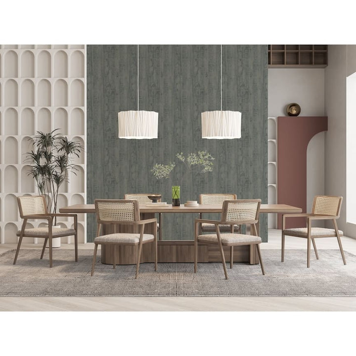  - Arthouse Luxe Timber Silver Wallpaper - 100090AH - Decor Warehouse