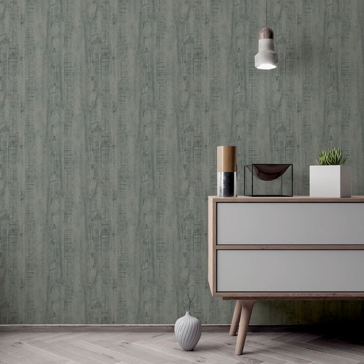  - Arthouse Luxe Timber Silver Wallpaper - 100090AH - Decor Warehouse