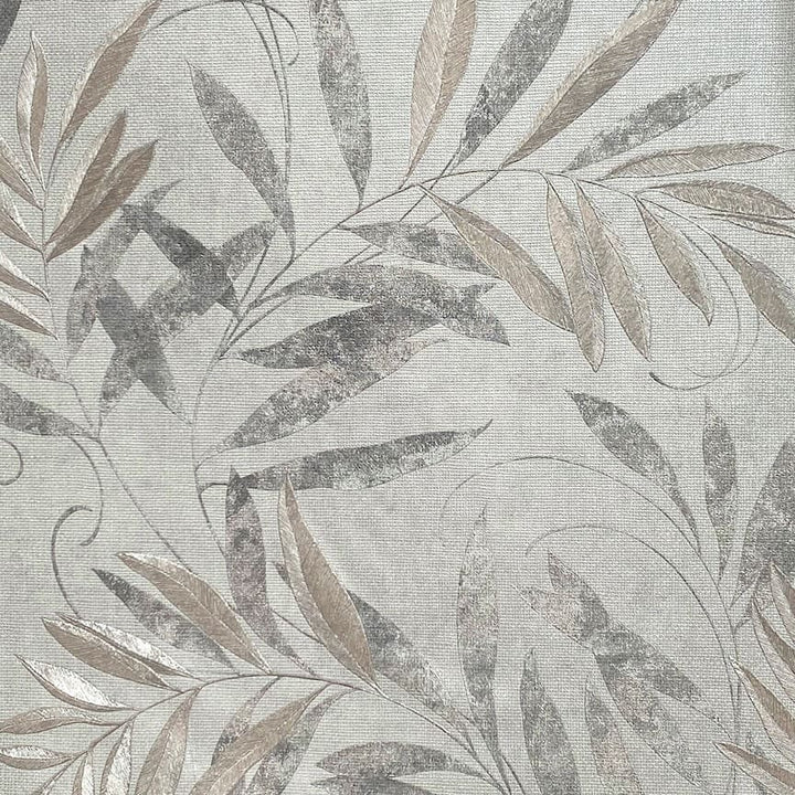 - Arthouse Luxury Leaf Soft Silver Wallpaper - 299302 - Decor Warehouse