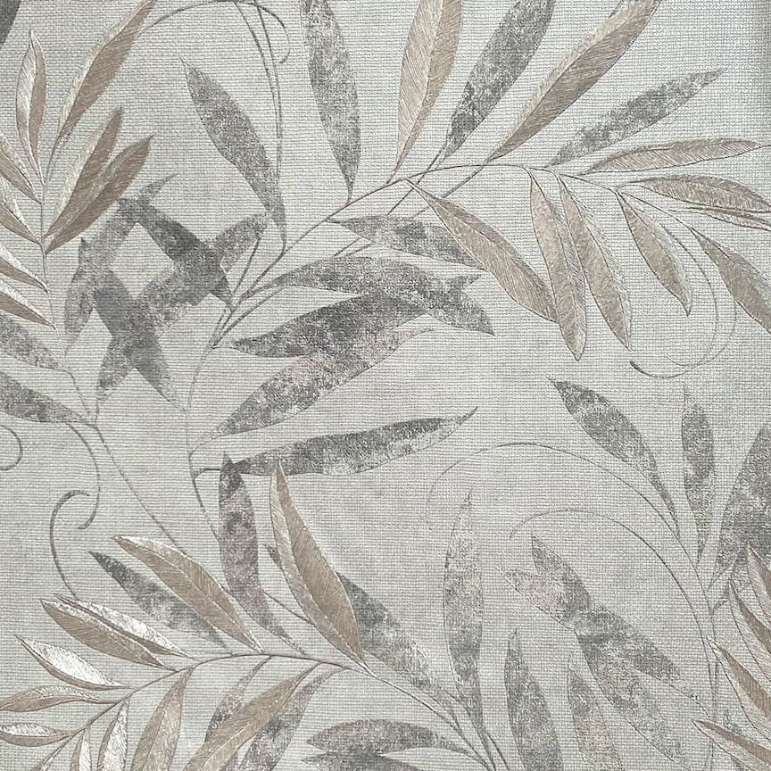  - Arthouse Luxury Leaf Soft Silver Wallpaper - 299302 - Decor Warehouse