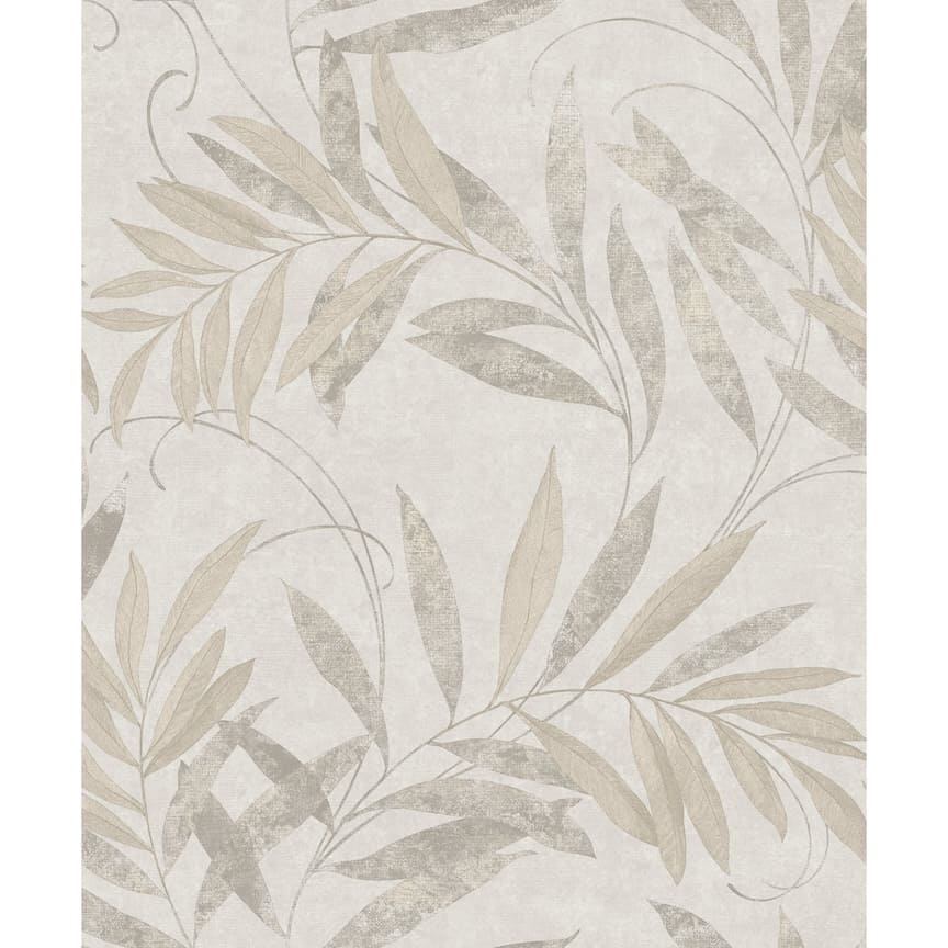 - Arthouse Luxury Leaf Soft Silver Wallpaper - 299302 - Decor Warehouse