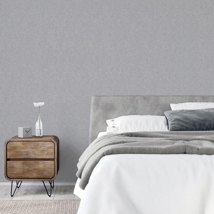 - Arthouse Luxury Plain Grey Wallpaper - 299305 - Decor Warehouse