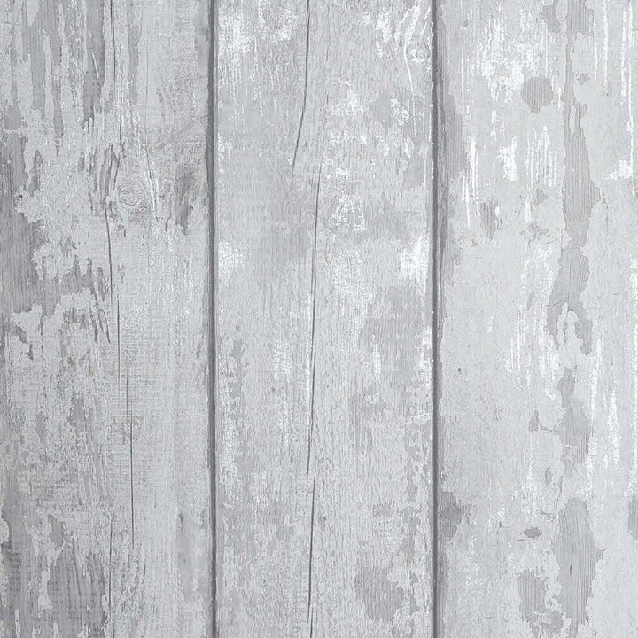  - Arthouse Metallic Washed Wood Grey/Silver Wallpaper - 908501 - Decor Warehouse