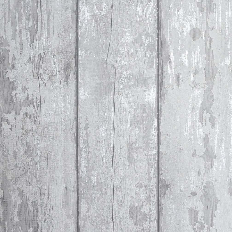  - Arthouse Metallic Washed Wood Grey/Silver Wallpaper - 908501 - Decor Warehouse