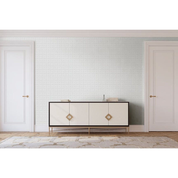  - Arthouse Moorish Mosaic Light Grey and Silver Wallpaper - 100112AH - Decor Warehouse