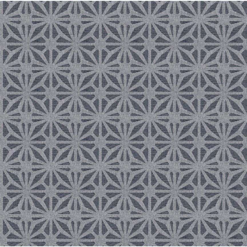  - Arthouse Moorish Mosaic Navy / Silver Wallpaper - 100113AH - Decor Warehouse