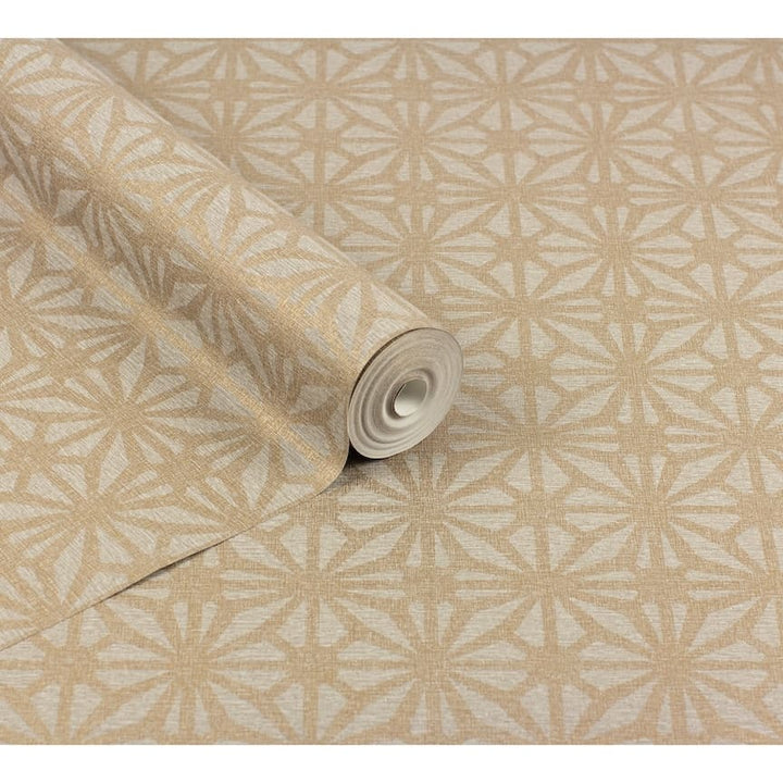  - Arthouse Moorish Mosaic Taupe and Gold Wallpaper - 100110AH - Decor Warehouse