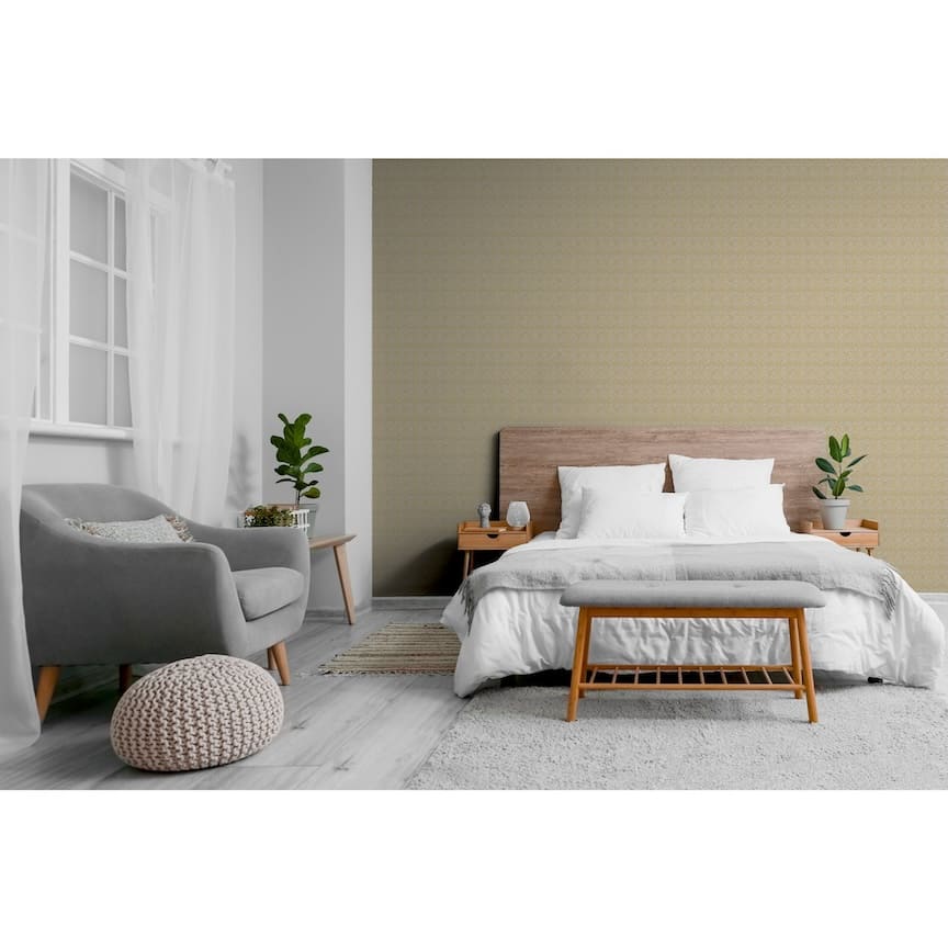  - Arthouse Moorish Mosaic Taupe and Gold Wallpaper - 100110AH - Decor Warehouse