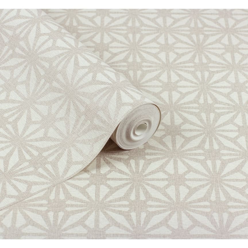  - Arthouse Moorish Mosaic Warm Grey/Silver Wallpaper - 100108AH - Decor Warehouse