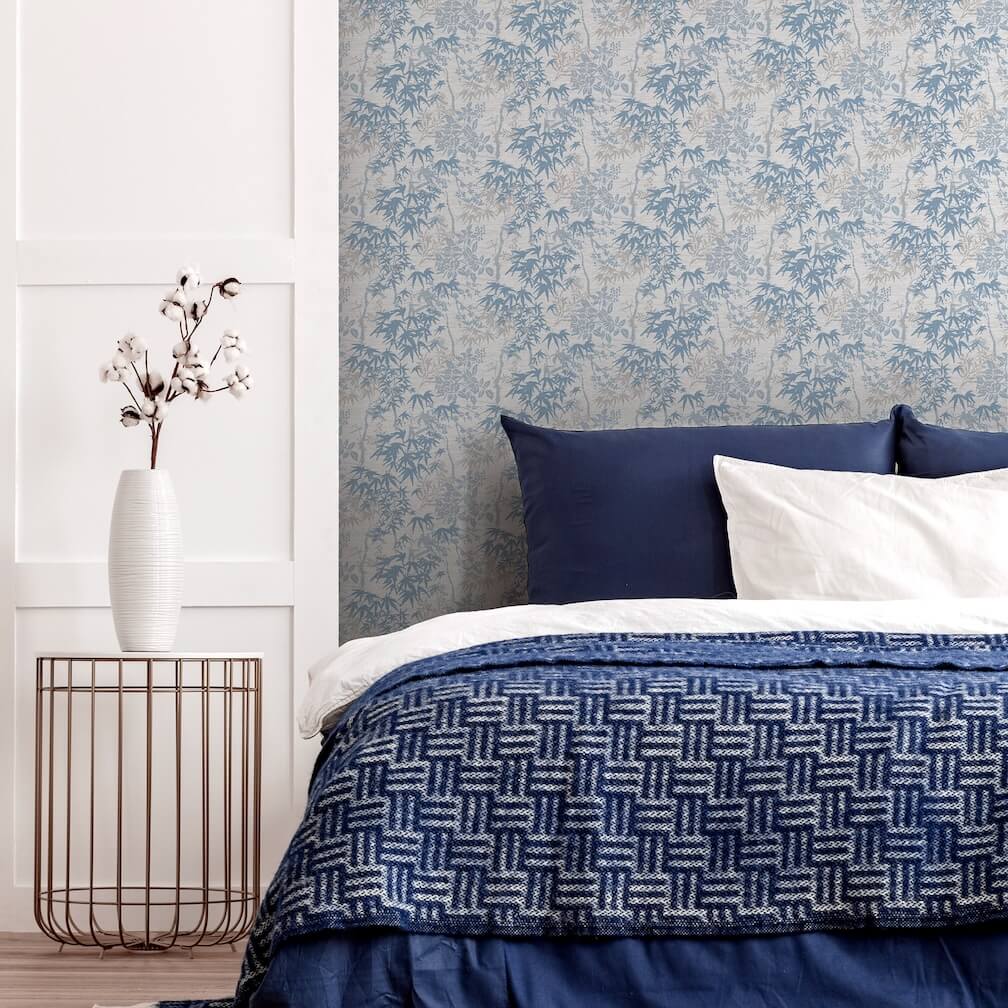  - Arthouse Orient Tree Chalk Blue Grey Wallpaper - 924407 - Decor Warehouse