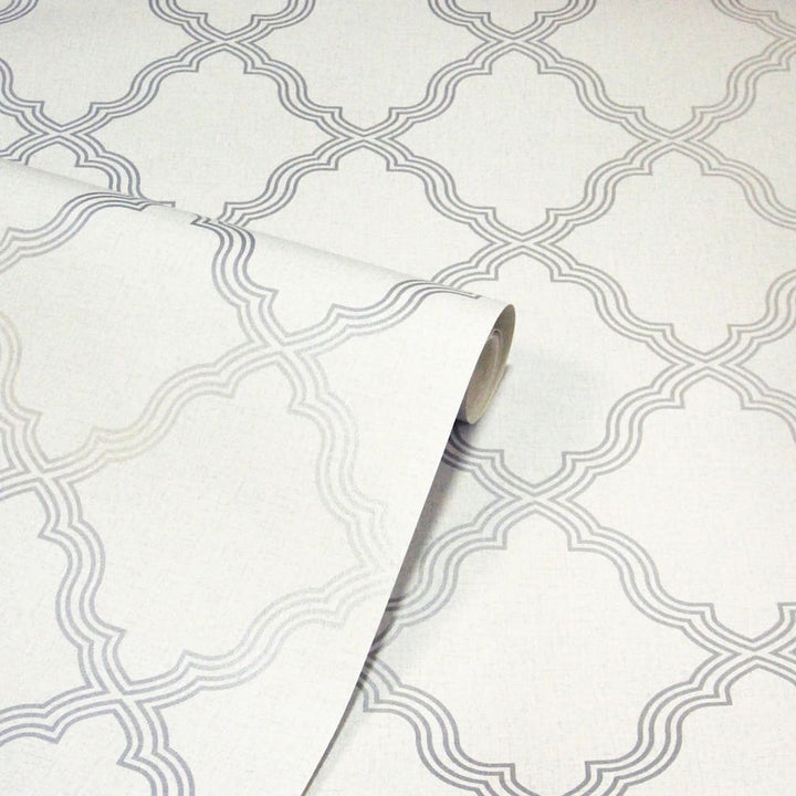 Arthouse Ornate Trellis Grey Wallpaper - 924801