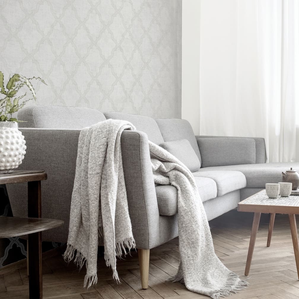 Arthouse Ornate Trellis Grey Wallpaper - 924801