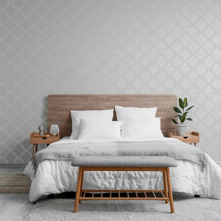 Arthouse Ornate Trellis Grey Wallpaper - 924801