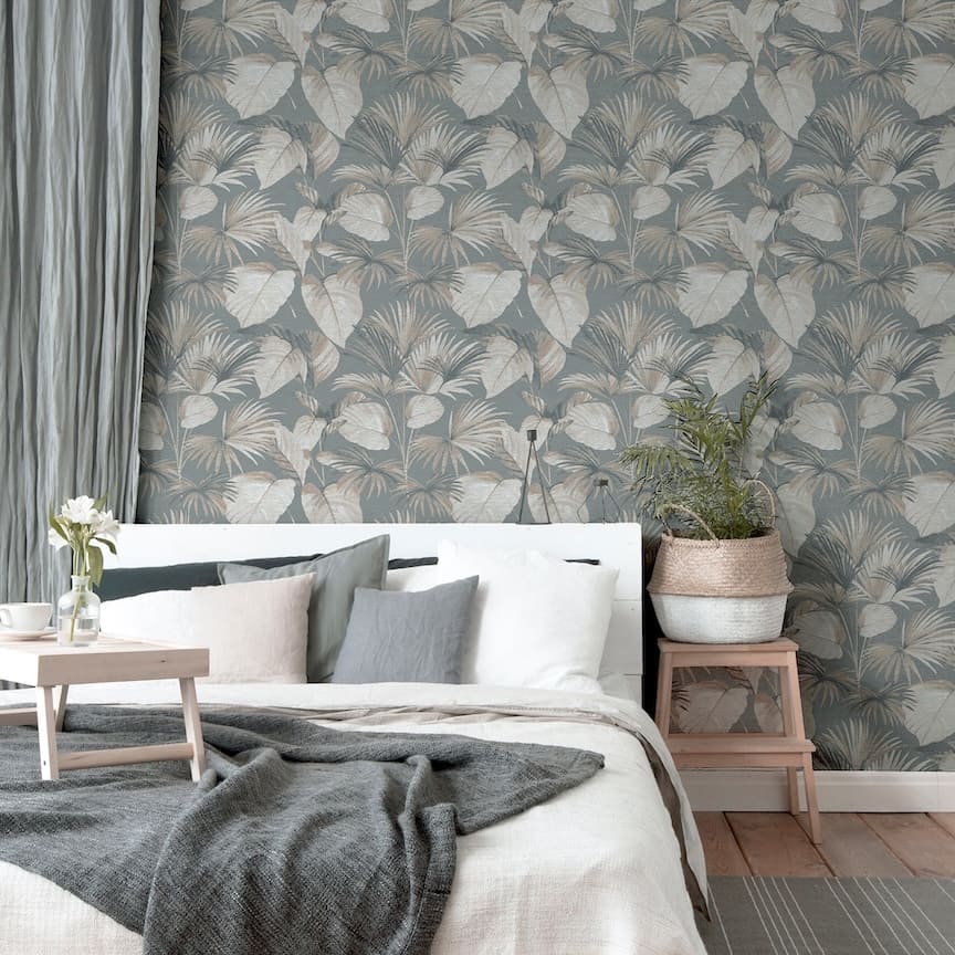  - Arthouse Palm Grove Grey Wallpaper - 298606 - Decor Warehouse