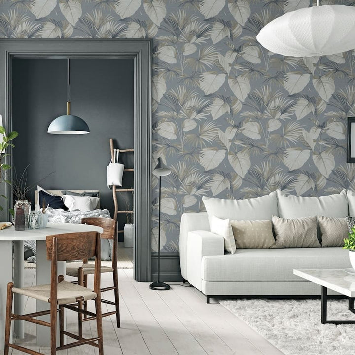  - Arthouse Palm Grove Grey Wallpaper - 298606 - Decor Warehouse