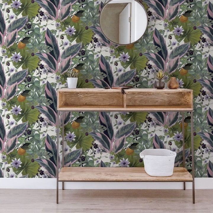 Arthouse Passion Flower White Wallpaper - 921704
